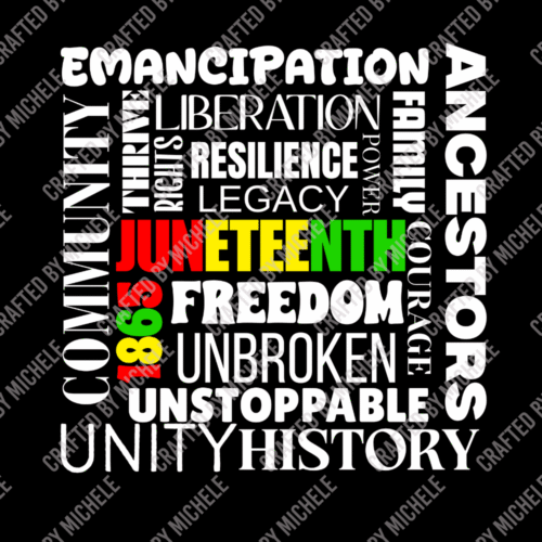 JUNETEENTH WORDART