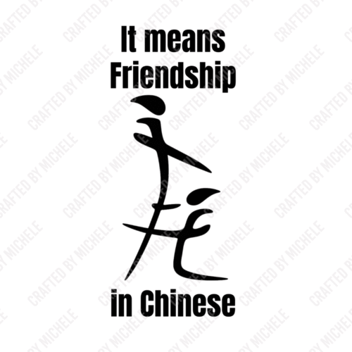 IT MEANS FRIENDSHIP